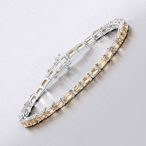 12.80 Carat Genuine Citrine .925 Sterling Silver Bracelet by Bids.com