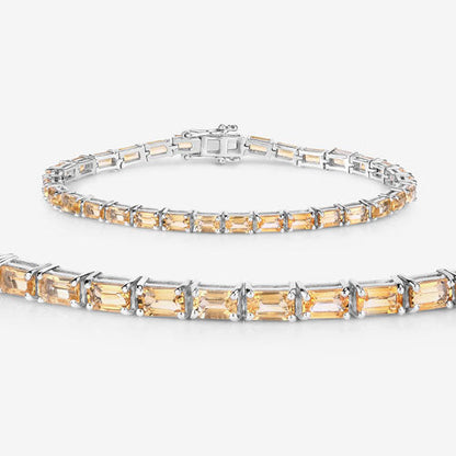 12.80 Carat Genuine Citrine .925 Sterling Silver Bracelet by Bids.com