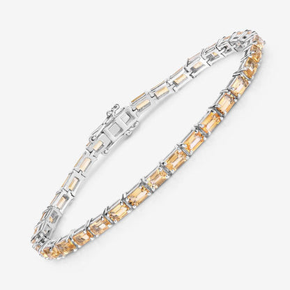 12.80 Carat Genuine Citrine .925 Sterling Silver Bracelet by Bids.com