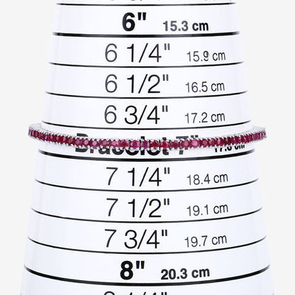 4.44 Carat Genuine Ruby .925 Sterling Silver Bracelet  DestGlow