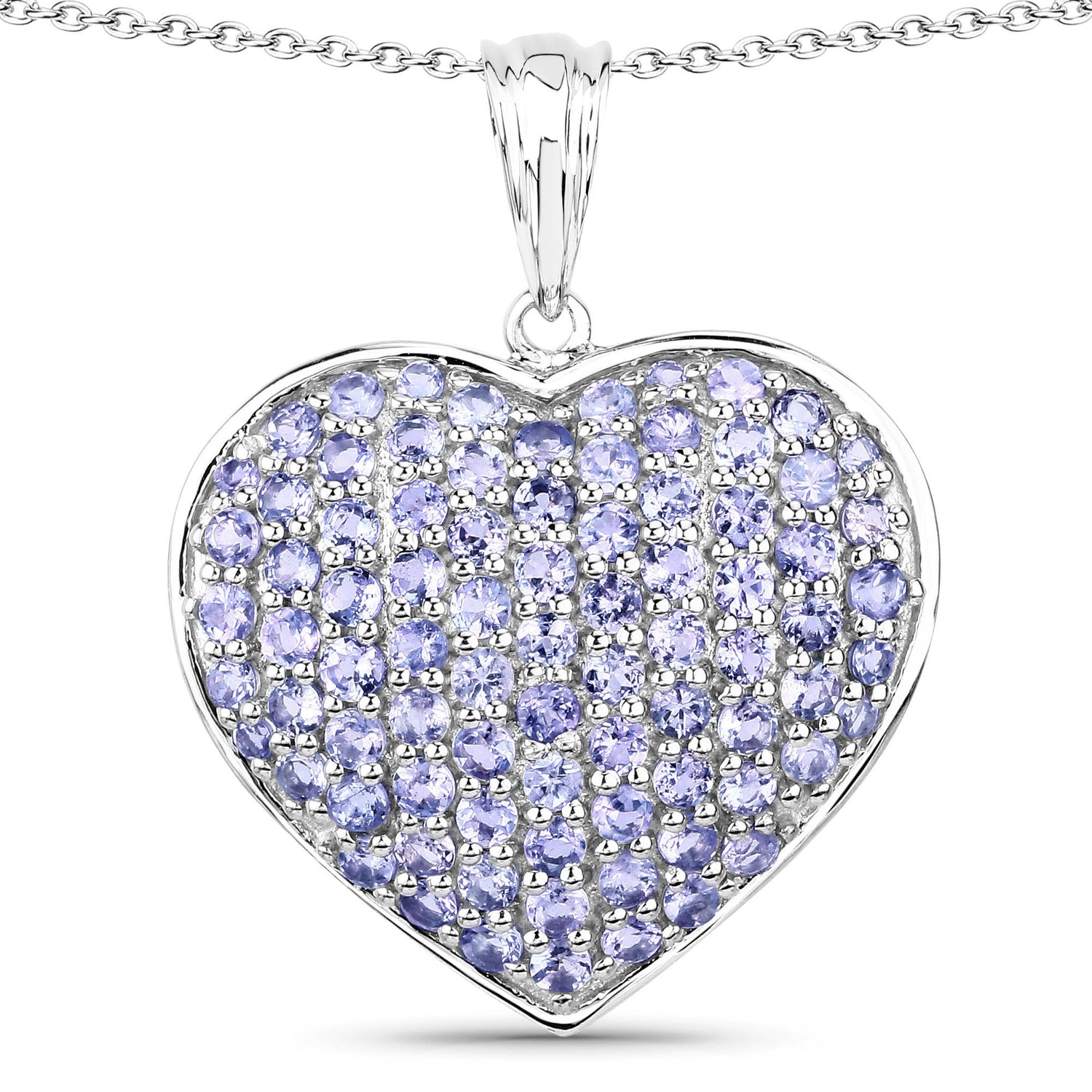 4.86 Carat Genuine Tanzanite .925 Sterling Silver Pendant by Bids.com