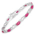5.00 Carat Genuine Ruby 10K White Gold Bracelet by Bids.com