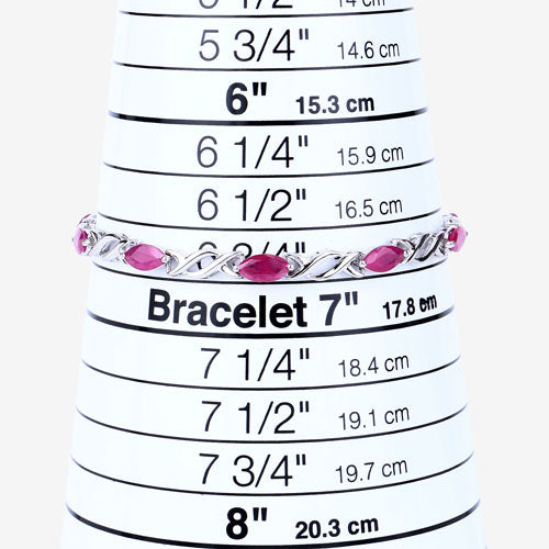 5.00 Carat Genuine Ruby 10K White Gold Bracelet by Bids.com