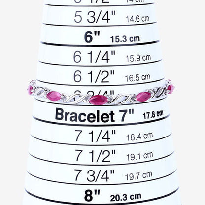 5.00 Carat Genuine Ruby 10K White Gold Bracelet by Bids.com