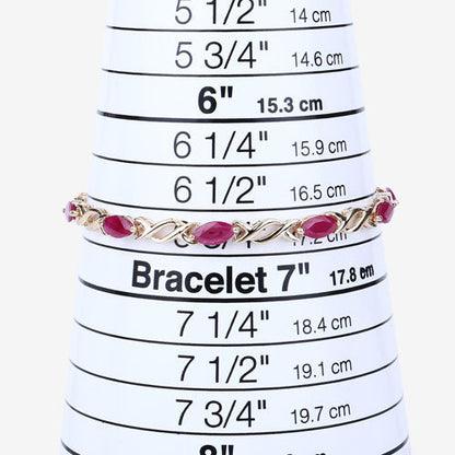 5.00 Carat Genuine Ruby 10K Yellow Gold Bracelet by Bids.com