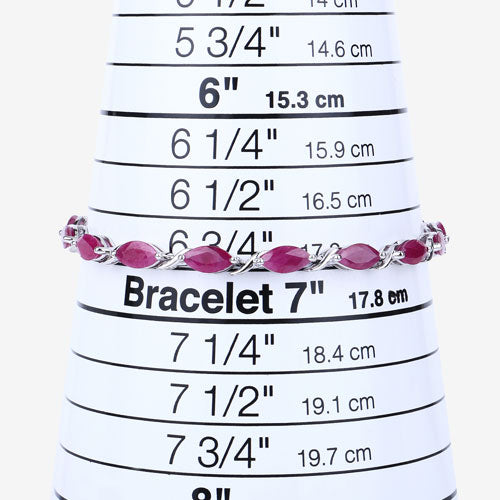 8.00 Carat Genuine Ruby 10K White Gold Bracelet by Bids.com