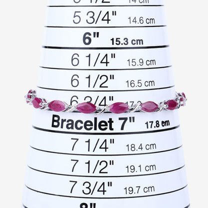 8.00 Carat Genuine Ruby 10K White Gold Bracelet by Bids.com