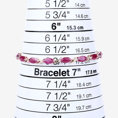 8.00 Carat Genuine Ruby 10K Yellow Gold Bracelet by Bids.com
