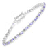 3.78 Carat Genuine Tanzanite .925 Sterling Silver Bracelet by Bids.com