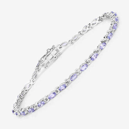 3.78 Carat Genuine Tanzanite .925 Sterling Silver Bracelet by Bids.com