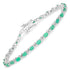 3.24 Carat Genuine Zambian Emerald .925 Sterling Silver Bracelet by Bids.com