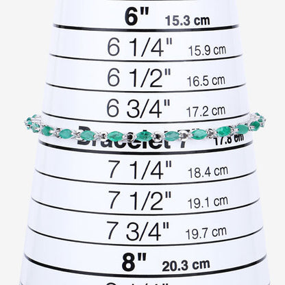 3.24 Carat Genuine Zambian Emerald .925 Sterling Silver Bracelet by Bids.com