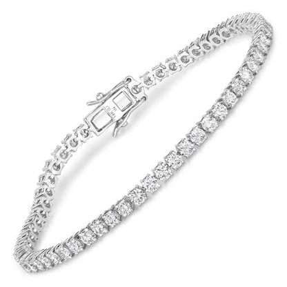 5.10 Carat Lab Grown Diamond 14K White Gold Bracelet by Bids.com