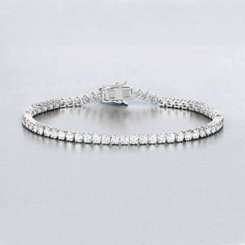 5.10 Carat Lab Grown Diamond 14K White Gold Bracelet by Bids.com