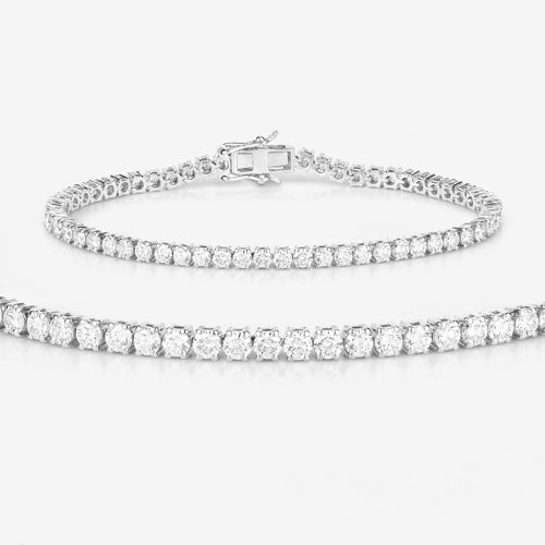 5.10 Carat Lab Grown Diamond 14K White Gold Bracelet by Bids.com