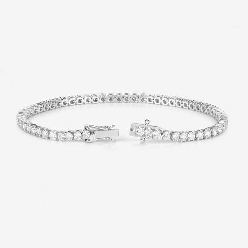 5.10 Carat Lab Grown Diamond 14K White Gold Bracelet by Bids.com
