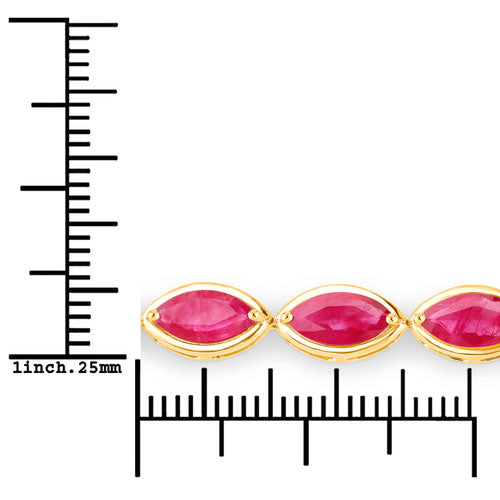 9.00 Carat Genuine Ruby 14K Yellow Gold Bracelet by Bids.com