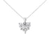 10K White Gold 1.0 Cttw Round-Cut and Princess-Cut Diamond Heart Shaped 18" Pendant Necklace (H-I Color, SI2-I1 Clarity) by Bids.com