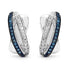 0.28 Carat Genuine Blue Diamond & White Diamond .925 Sterling Silver Earrings by Bids.com