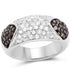 0.94 Carat Genuine Champagne Diamond and White Diamond .925 Sterling Silver Ring by Bids.com