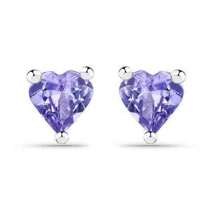 0.90 Carat Genuine Tanzanite .925 Sterling Silver Earrings  DestGlow