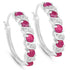 1.38 Carat Genuine Ruby and White Topaz .925 Sterling Silver Earrings  DestGlow