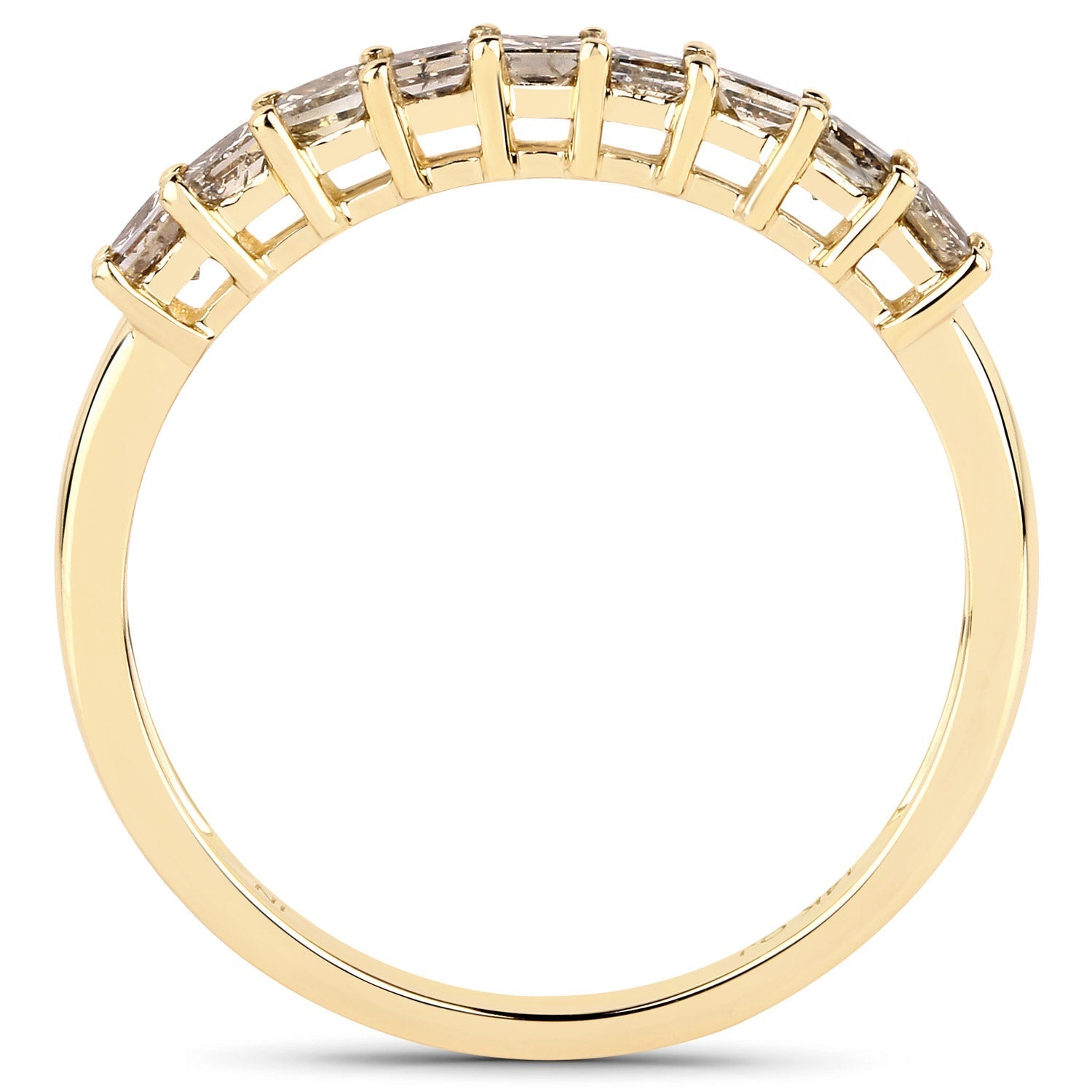 0.50 Carat Genuine Champagne Diamond 14K Yellow Gold Ring (I1-I2)  DestGlow