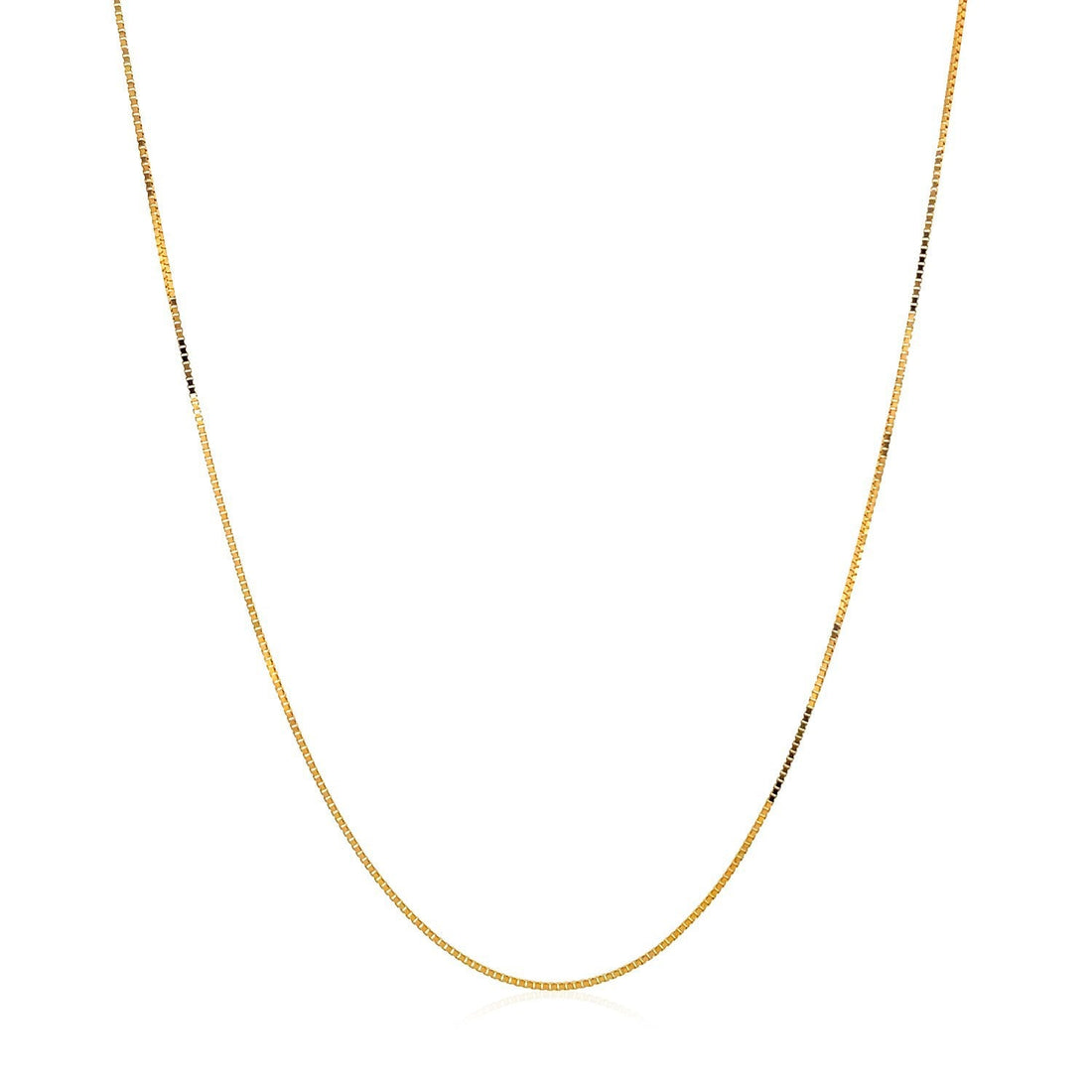 14k Yellow Gold Classic Box Chain 0.45mm by Bids.com