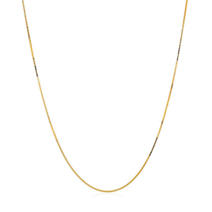 14k Yellow Gold Classic Box Chain 0.45mm by Bids.com
