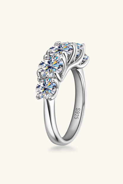 1 Carat Sparkala™ Platinum Over Pure Sterling Silver Half-Eternity Ring by Sparkala