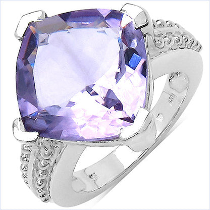 10.30 Carat Genuine Amethyst .925 Sterling Silver Ring by Bids.com