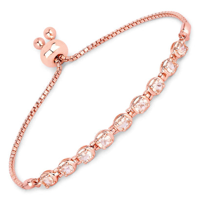 1.35 Carat Genuine Morganite .925 Sterling Silver Bracelet by Bids.com