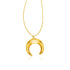 14k Yellow Gold 17 inch Necklace with Domed Moon Motif Pendant by Bids.com