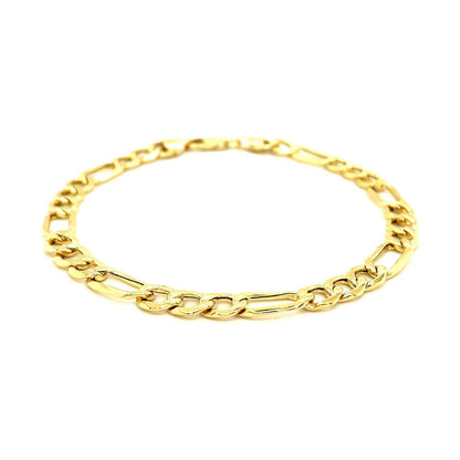 6.5mm 14k Yellow Gold Lite Figaro Bracelet by Bids.com