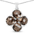 7.03 Carat Genuine Smoky Quartz .925 Sterling Silver Pendant  DestGlow