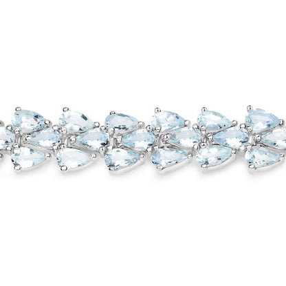 14.11 Carat Genuine Aquamarine .925 Sterling Silver Bracelet by Bids.com