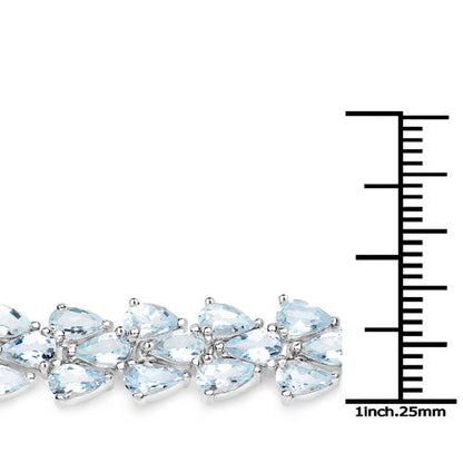 14.11 Carat Genuine Aquamarine .925 Sterling Silver Bracelet by Bids.com