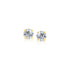14k Yellow Gold Stud Earrings with White Hue Faceted Cubic Zirconia by Bids.com
