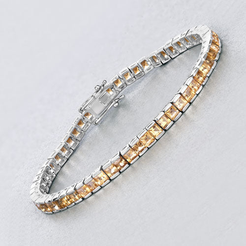 8.25 Carat Genuine Citrine .925 Sterling Silver Bracelet by Bids.com