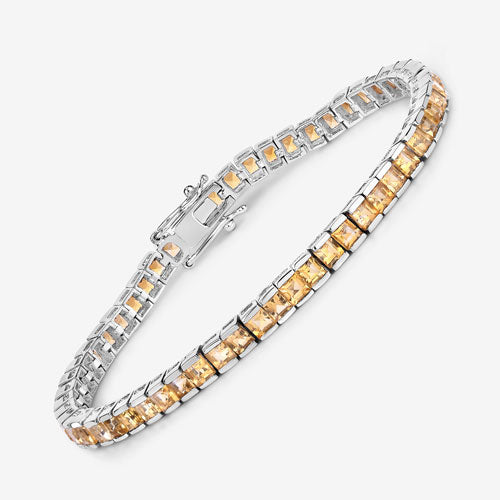 8.25 Carat Genuine Citrine .925 Sterling Silver Bracelet by Bids.com
