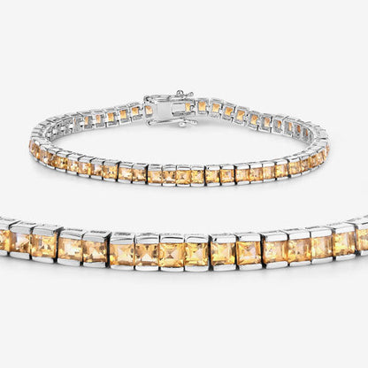 8.25 Carat Genuine Citrine .925 Sterling Silver Bracelet by Bids.com