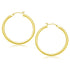 14k Yellow Gold Polished Hoop Earrings (40 mm) by Bids.com