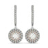 14k White And Rose Gold Drop Diamond Earrings with a Halo Design (3/4 cttw) by Bids.com
