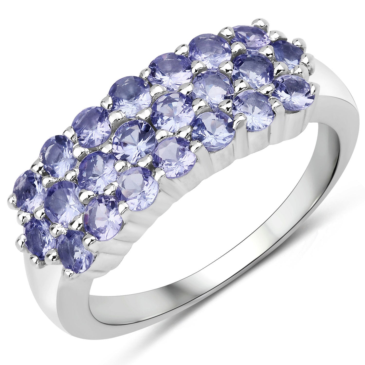 1.54 Carat Genuine Tanzanite .925 Sterling Silver Ring by Bids.com
