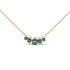 18K Rose Gold 3/4 Cttw Pave Diamonds and Graduated Green Tsavorite Gemstone Curved Bar Choker Necklace (G-H Color, SI1-SI2 Clarity) - Adjustable up to 14" - 16.5" by Bids.com