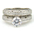 .54ct Antique Style Engagement Ring Set 18KT White Gold by Bids.com