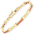 6.48 Carat Genuine Orange Sapphire and Yellow Sapphire .925 Sterling Silver Bracelet 