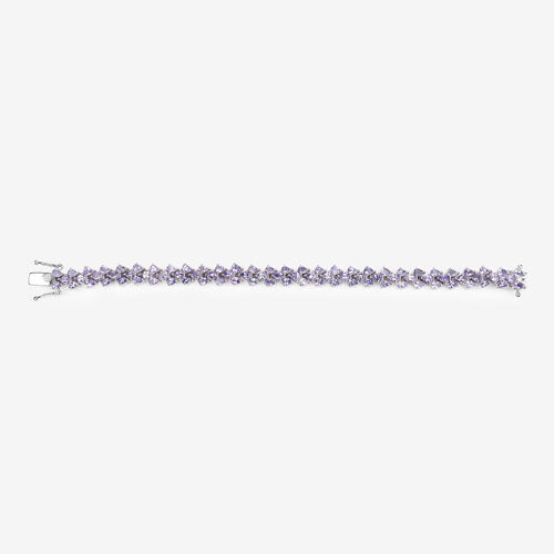 12.04 Carat Genuine Tanzanite .925 Sterling Silver Bracelet  DestGlow