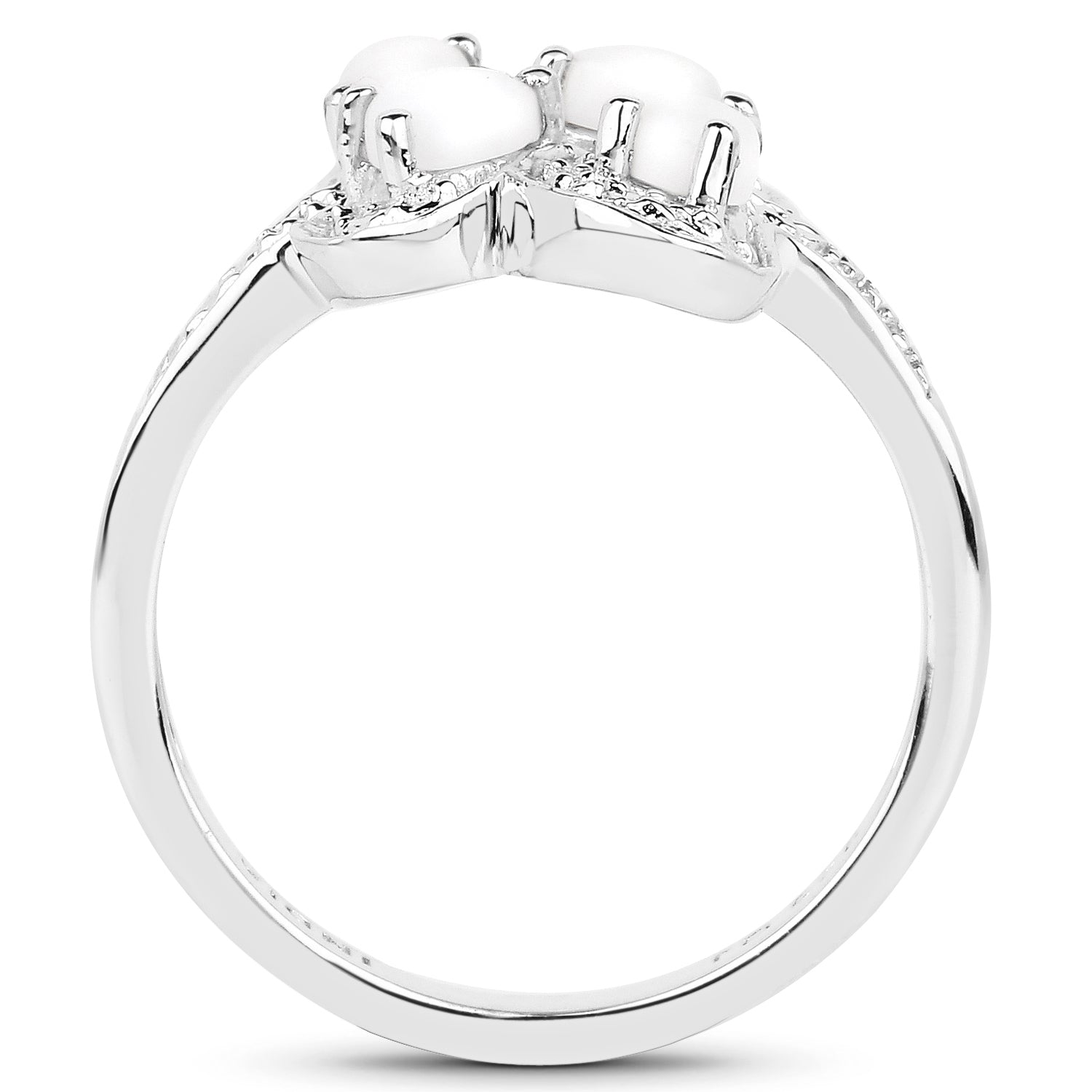 0.60 Carat Genuine Opal .925 Sterling Silver Ring  DestGlow