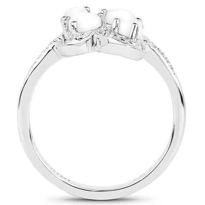 0.60 Carat Genuine Opal .925 Sterling Silver Ring  DestGlow